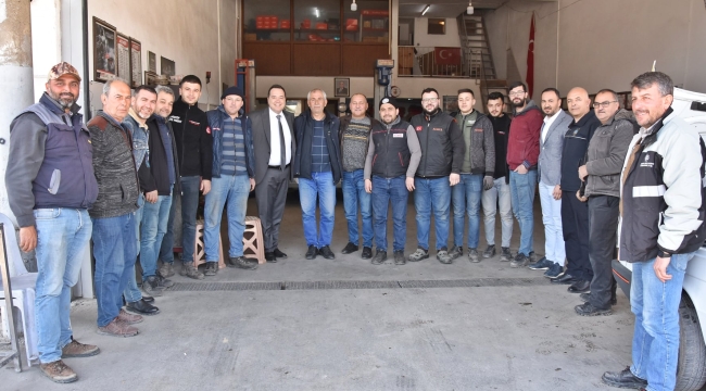 Başkan Dutlulu sanayi esnafını ziyaret etti