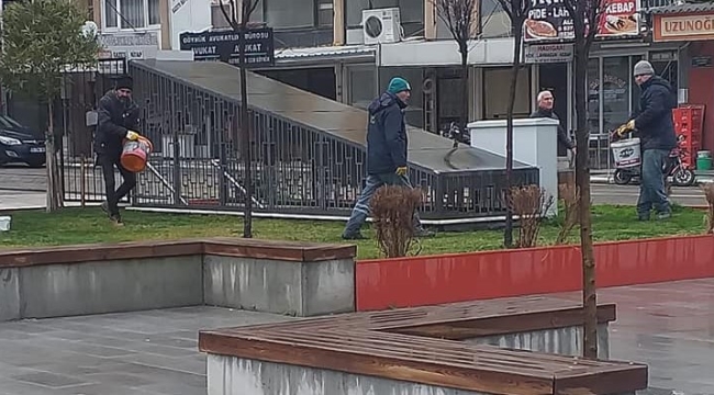 Belediye çalışıyor Saruhanlı güzelleşiyor