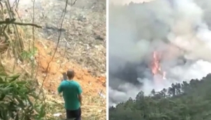 Çin'de 132 yolsusu bulunan uçak düştü