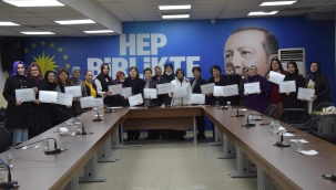 Eğitim sertifikaları dağıtıldı