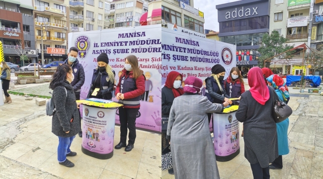 Manisa emniyetinden aile içi ve kadına yönelik şiddetle mücadele