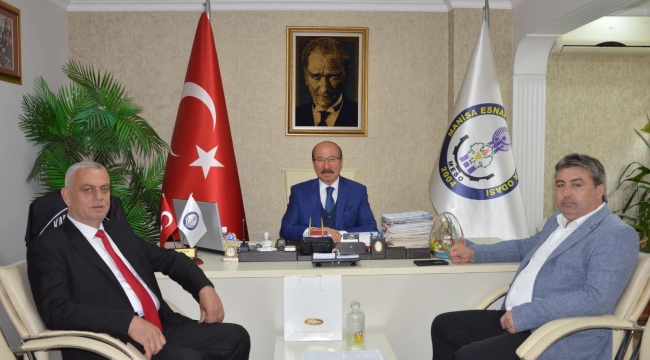 Oda başkanları Akyüz'ü ziyaret etti.