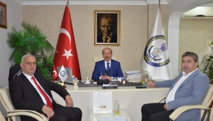 Oda başkanları Akyüz'ü ziyaret etti.