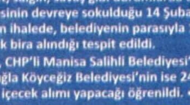 Salihlilerde şaşırdı:,yeni akit MHP'li belediyeyi CHP'li gösterdi