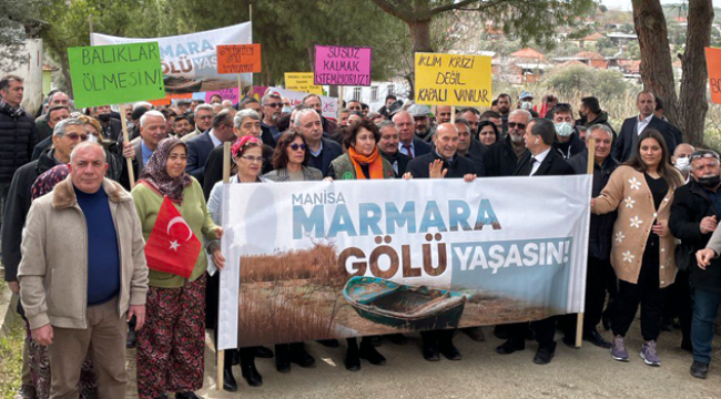 Su gününde Marmara gölünde miting