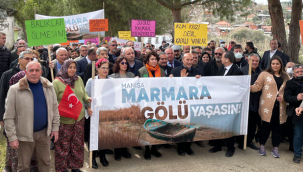 Su gününde Marmara gölünde miting