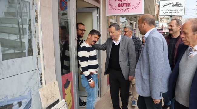 Ahmetli'de esnaf ziyareti