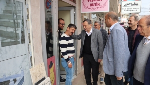 Ahmetli'de esnaf ziyareti