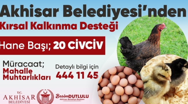 Akhisar belediyesinden köy tavukçuluğunu geliştirme projesi
