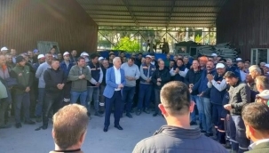 Başkan Bilgin, işçilerle toplandı