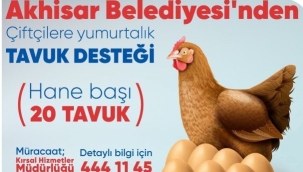 Başkan Dutlulu'dan ,hane başı 20 tavuk yardımı