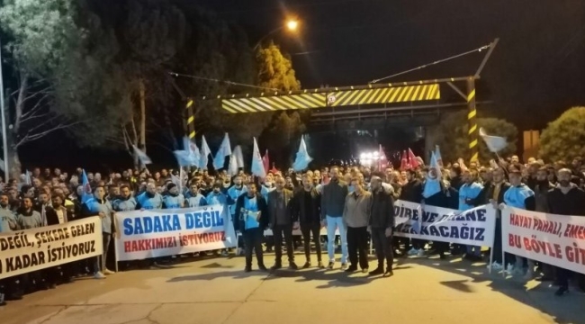 İşçilerin bir yıldır bitmeyen sözleşme eylemi