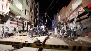 Tüp patladı,ortalık savaş alanına döndü