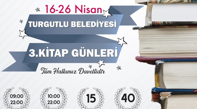 Turgutlu belediyesi kitap günleri başlıyor