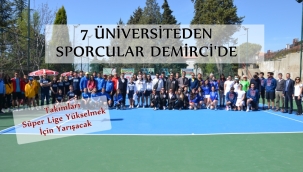 Üniversiteler arası tenis turnuvası Demirci'de başladı