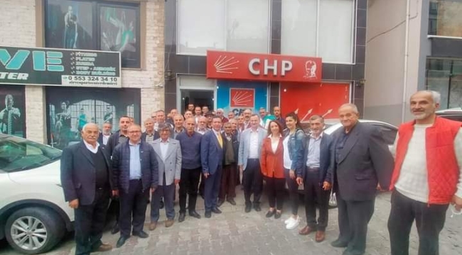 CHP il başkanı Balaban Demirci ve Gördes'te