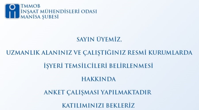 İMO'dan anket çalışması