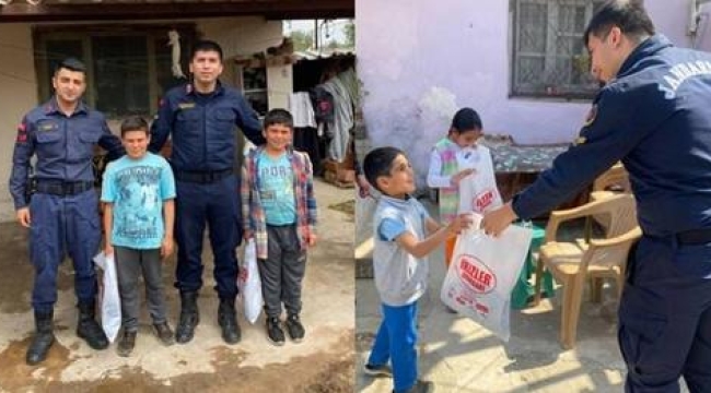 Jandarma 60 çocuğu sevindirdi.