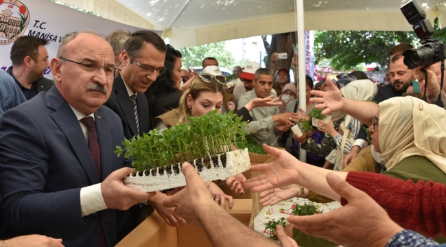 Kadınlara 50 bin fide dağıtıldı