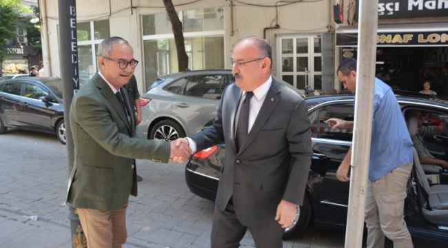 Vali Karadeniz'den MESOB başkanı Geriter'e ziyaret