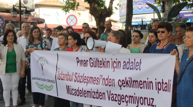 Akhisarlı kadın derneklerinde Gültekin protestosu
