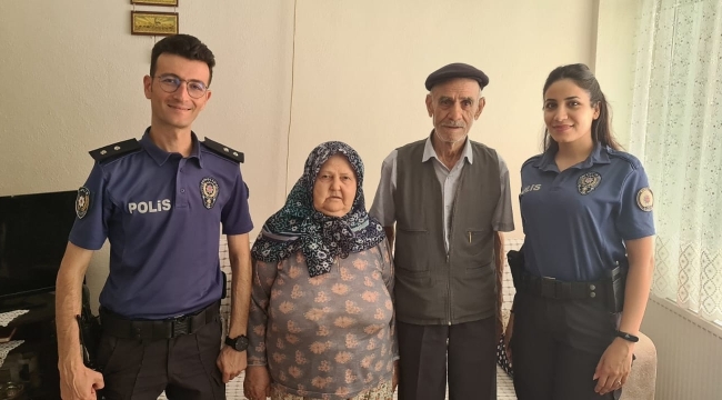 Babalar gününde şehit polis babalarına ziyaret