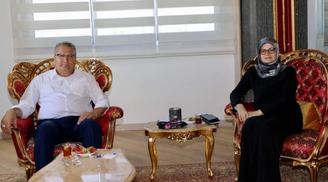 Başkanların görüşmesinde yardımlar ele alındı