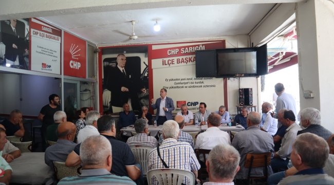 CHP'liler zarar göre üzüm üreticileriyle buluştu
