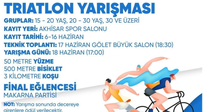 Makarna partili triatlon yarışması
