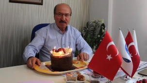 MESO Başkanı Akyüz pasta kesti