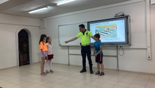 Öğrencilere temel trafik eğitimi verildi