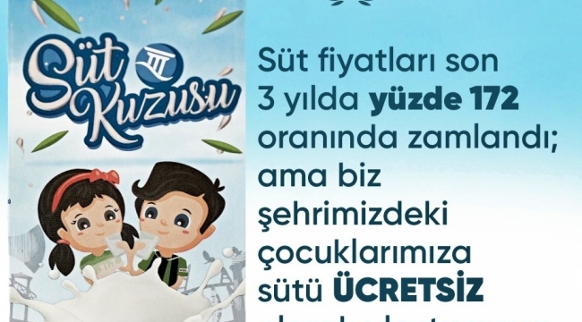Zamlar çocuklara ücretsiz dağıtılan sütü de vurdu