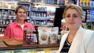 AKP'li kadın koları yöneticileri esnafları ziyaret etti