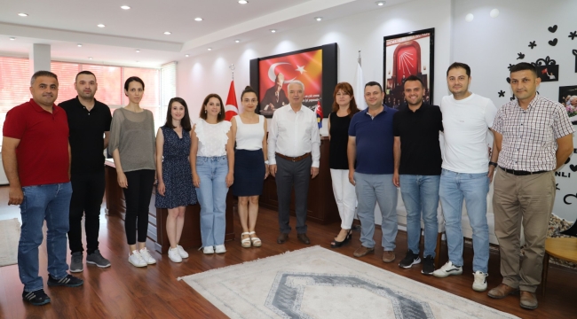 Başkan Bilgin önce personeliyle bayramlaştı