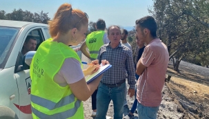 Belediye yangında zarar gören vatandaşlara yardım 