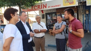 CHP'liler Demirci ve Köprübaşın'da esnafları ziyaret etti
