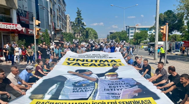 Hak mücadelesinde şehit olan madenciler anıldı