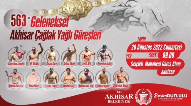 Akhisar Çağlak yağlı güreşlerine 70 başpehlivan katılıyor