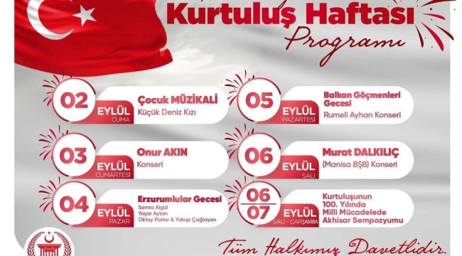 Akhisar'ın kurtuluş şenlikleri başlıyor