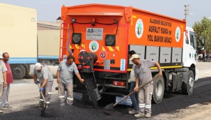 Asfalt yama aracı hizmete başladı