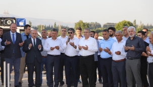 Başkan Hızlı ,temel atma törenine katıldı
