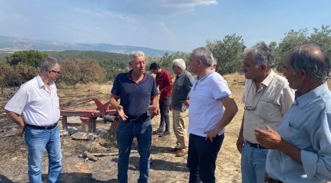 CHP'li Bakırlıoğlu Gördes'te yangın incelemesi