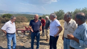 CHP'li Bakırlıoğlu Gördes'te yangın incelemesi