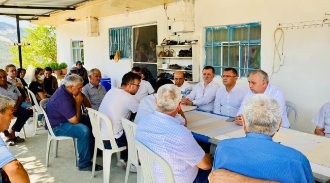 CHP'lilerden acılı aileye taziye ziyareti.