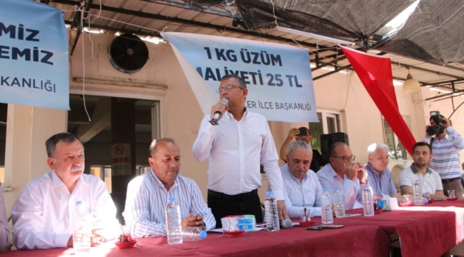 CHP üzüm üreticisinin sesi oldu