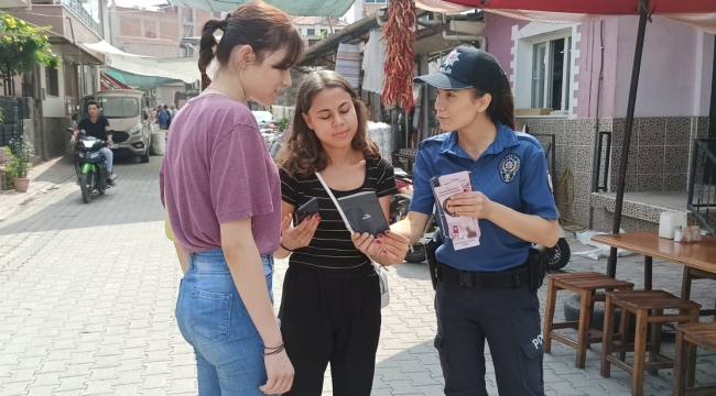 Polisin kadına el kalkmaz çalışması