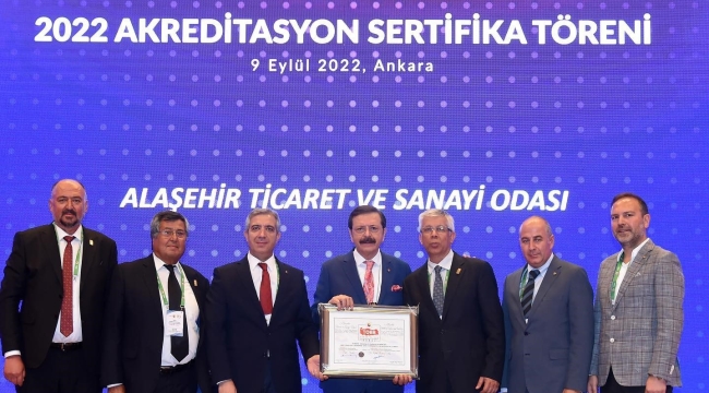ATSO "TOBB akreditasyon sertifikası"aldı