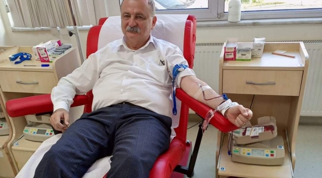 CHP İl başkanından örnek davranış:kan bağışı