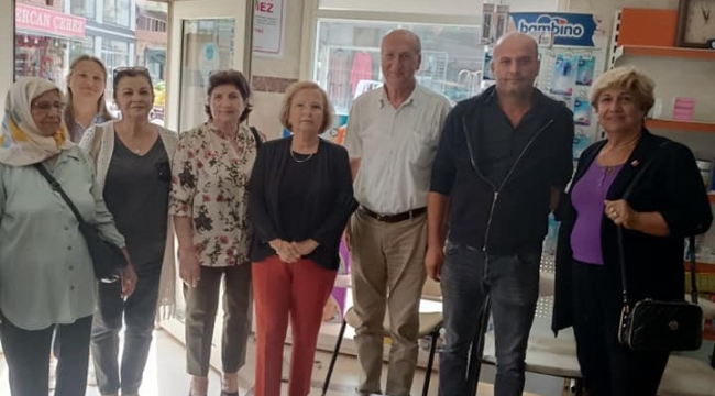 CHP yöneticileri Ahmetli'de esnaf ziyaretinde