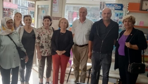 CHP yöneticileri Ahmetli'de esnaf ziyaretinde